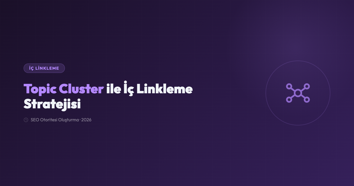 İç Linkleme Stratejisi ve Topic Cluster Modeli (2026)