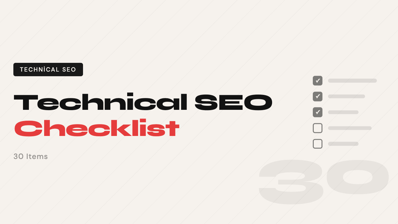 Technical SEO Checklist